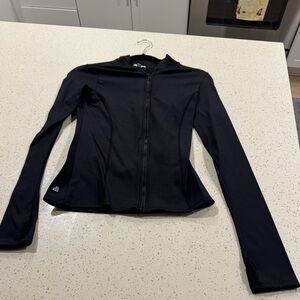 WHO WHAT WEAR black athletic zip up